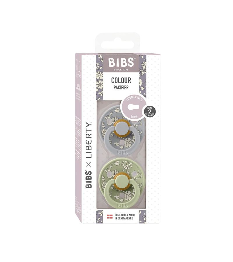 Πιπίλες BIBS x LIBERTY 2τμχ Latex Capel - Sage 0+ 11010103
