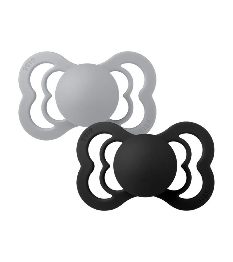 Πιπίλες BIBS Silicone Supreme Cloud/Black 6+μηνών 260341