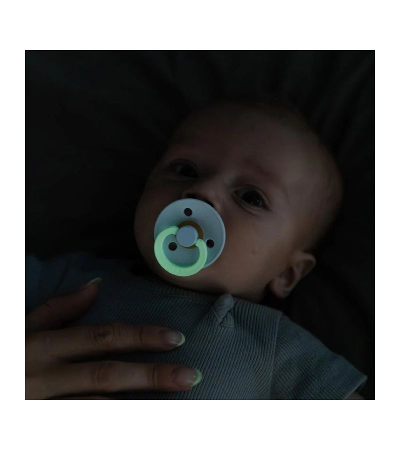 Πιπίλες BIBS Colour GLOW Petrol/Deep Space Latex 0+ μηνών 110455