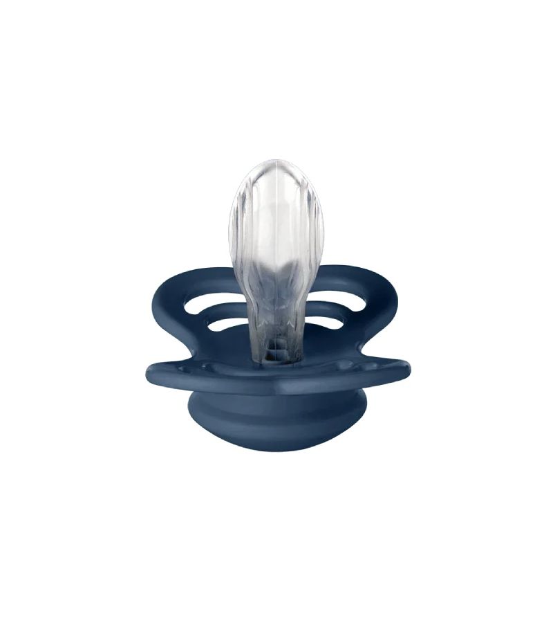 Πιπίλες BIBS Silicone Supreme Cloud/Steel Blue 6+μηνών 260348