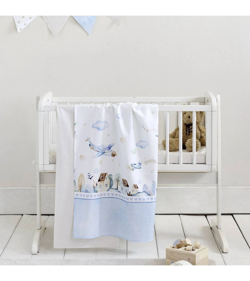 Σετ σεντόνια λίκνου NIMA Boy\'s World 70Χ110cm 34357