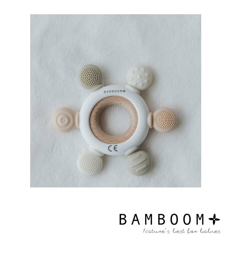 Μασητικός Δακτύλιος Οδοντοφυίας BAMBOOM Wood N Silicone Panna CAC0053-02