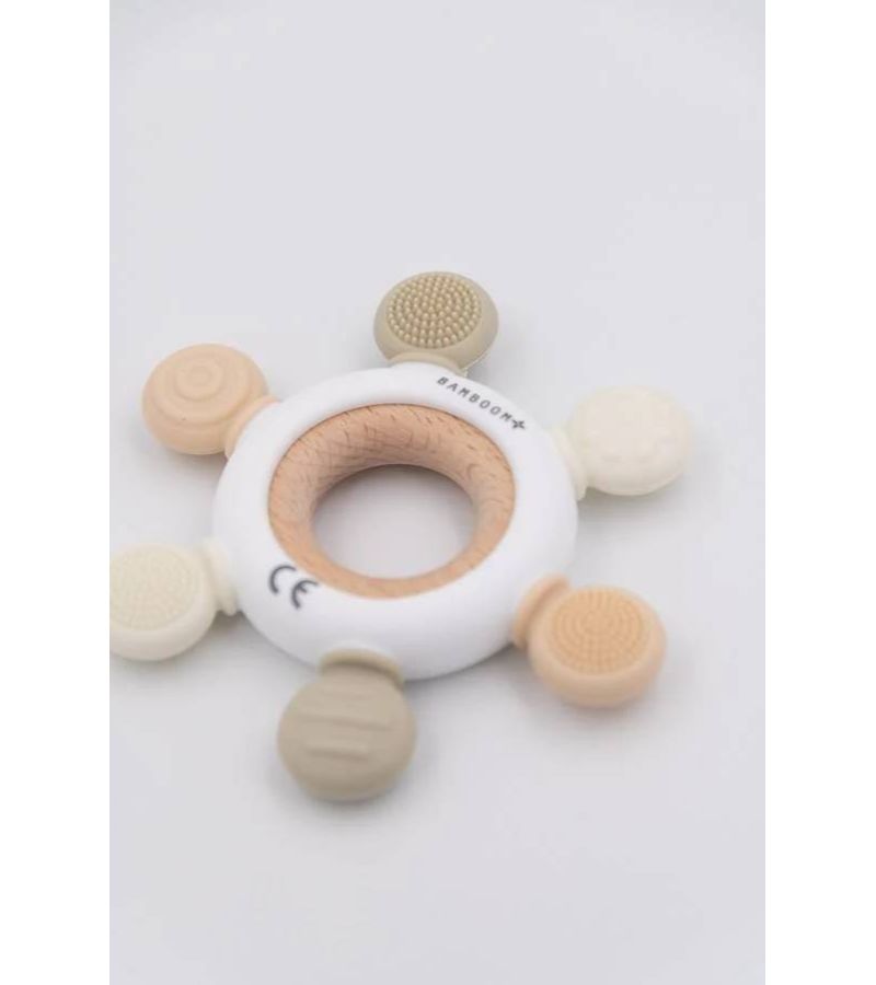 Μασητικός Δακτύλιος Οδοντοφυίας BAMBOOM Wood N Silicone Panna CAC0053-02