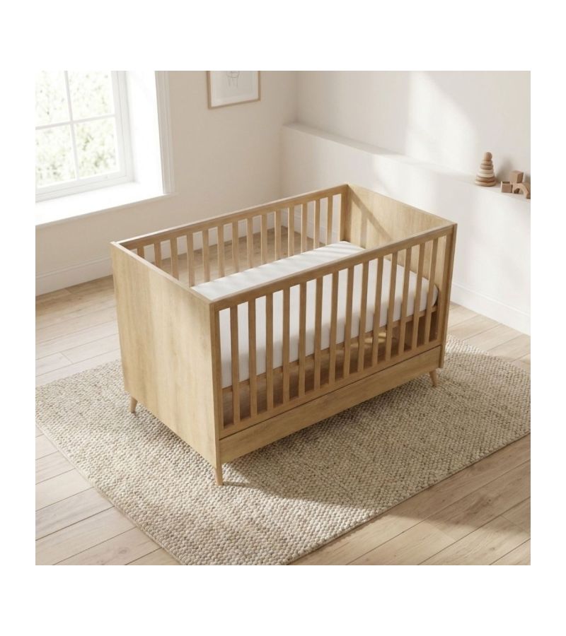 CASABABY Elia Oak Βρεφικό Κρεβάτι Μετατρεπόμενο σε Προεφηβικό για στρώμα 140x70cm