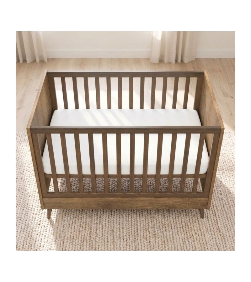 CASABABY Elia Walnut Βρεφικό Κρεβάτι Μετατρεπόμενο σε Προεφηβικό για στρώμα 140x70cm