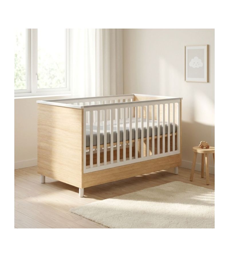 CASABABY Lumi Natural Βρεφικό Κρεβάτι Μετατρεπόμενο Σε Προεφηβικό για στρώμα 140x70cm