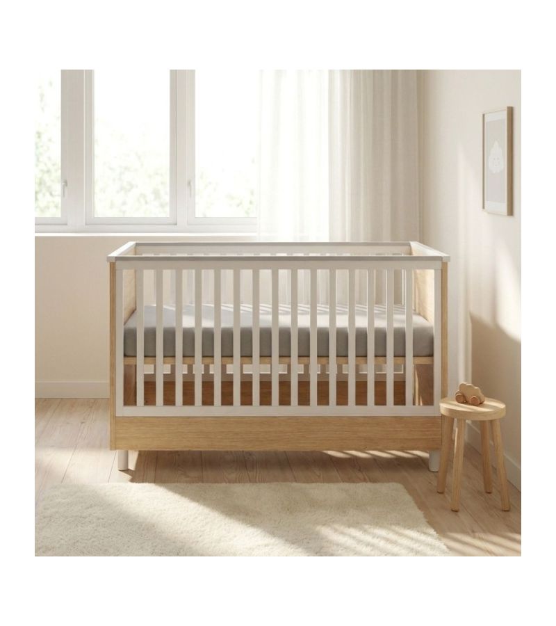 CASABABY Lumi Natural Βρεφικό Κρεβάτι Μετατρεπόμενο Σε Προεφηβικό για στρώμα 140x70cm