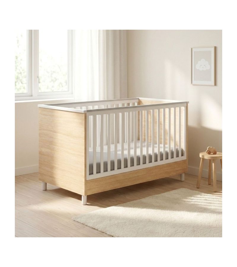 CASABABY Lumi Natural Βρεφικό Κρεβάτι Μετατρεπόμενο Σε Προεφηβικό για στρώμα 140x70cm