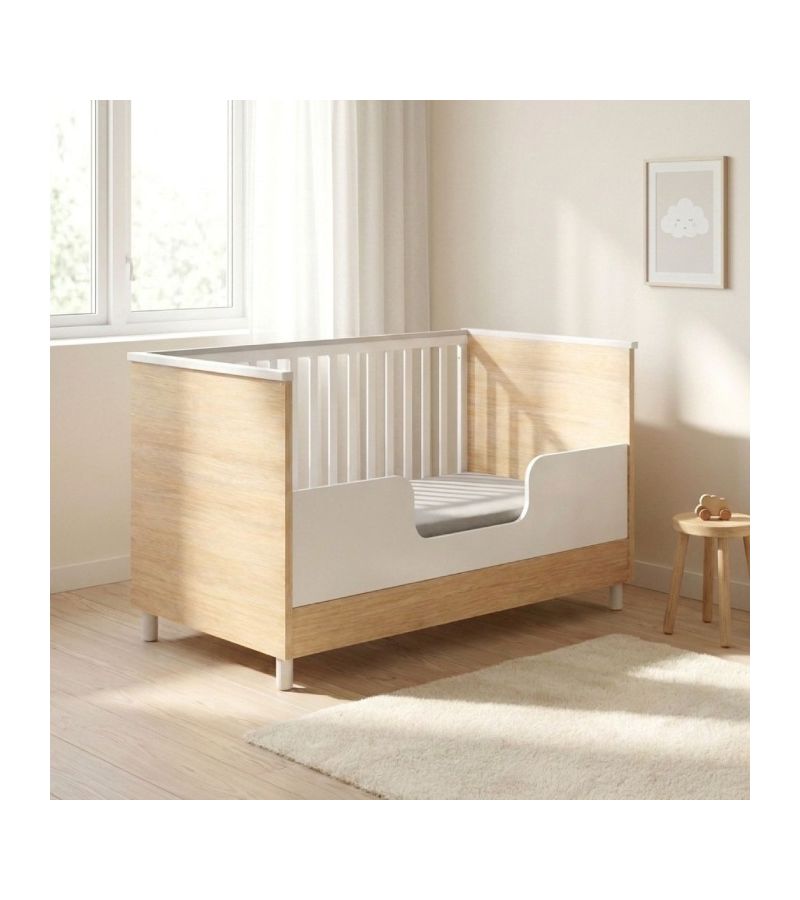 CASABABY Lumi Natural Βρεφικό Κρεβάτι Μετατρεπόμενο Σε Προεφηβικό για στρώμα 140x70cm