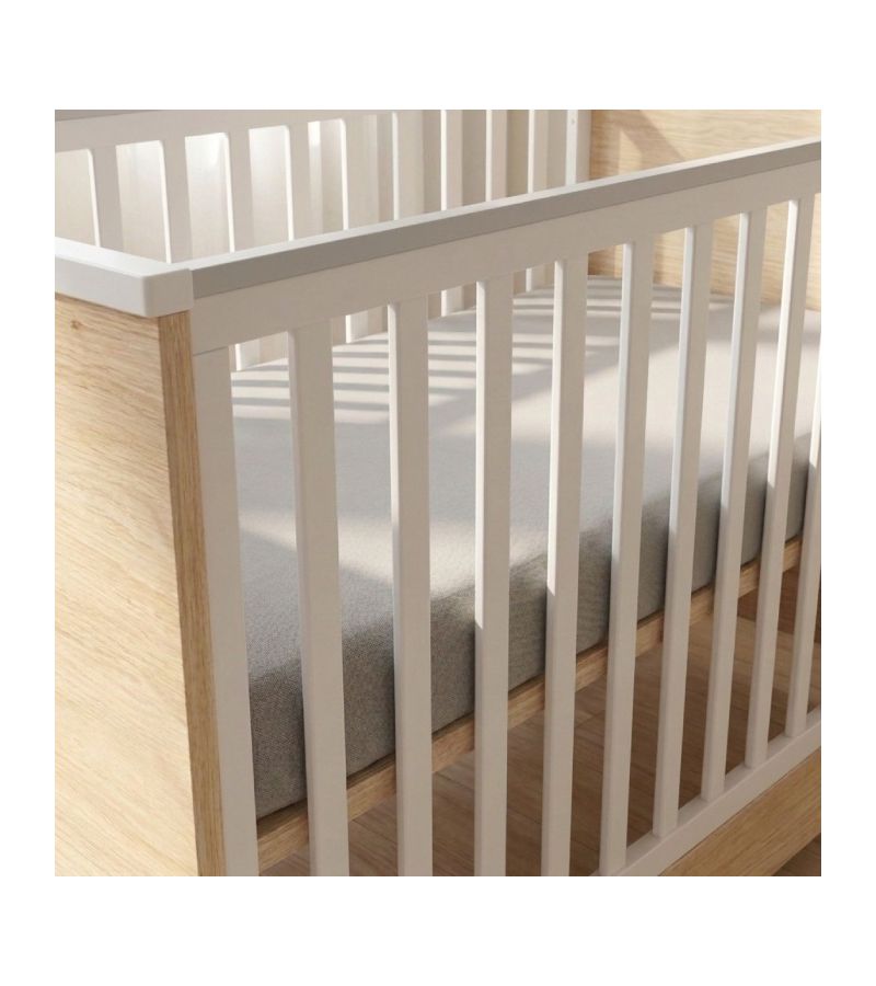 CASABABY Lumi Natural Βρεφικό Κρεβάτι Μετατρεπόμενο Σε Προεφηβικό για στρώμα 140x70cm