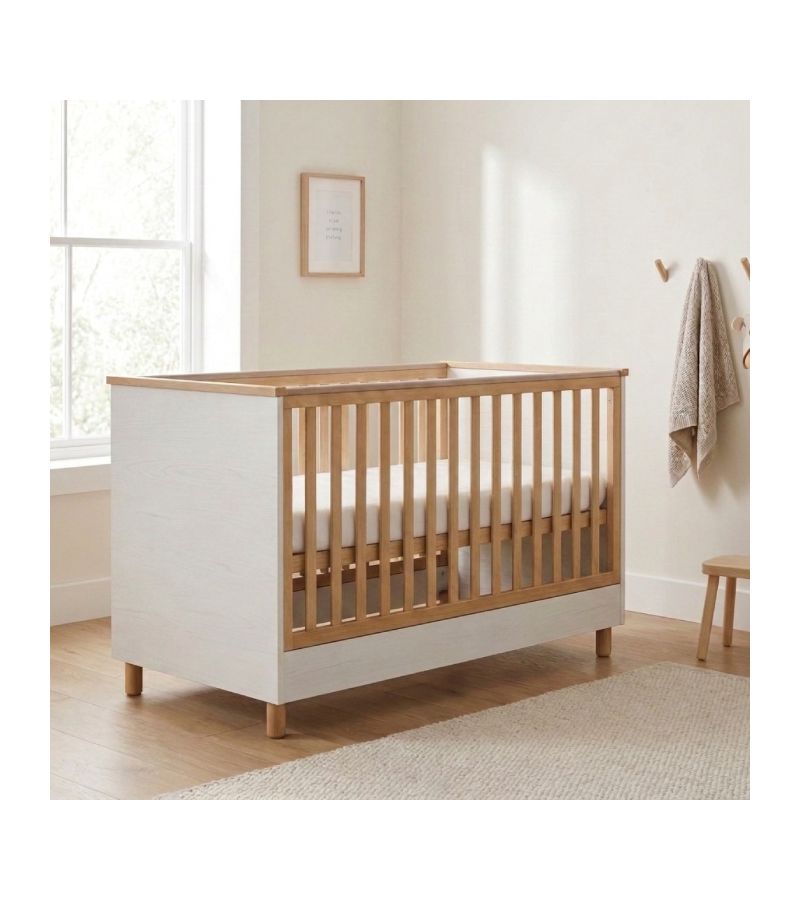 CASABABY Lumi White Βρεφικό Κρεβάτι Μετατρεπόμενο Σε Προεφηβικό για στρώμα 140x70cm