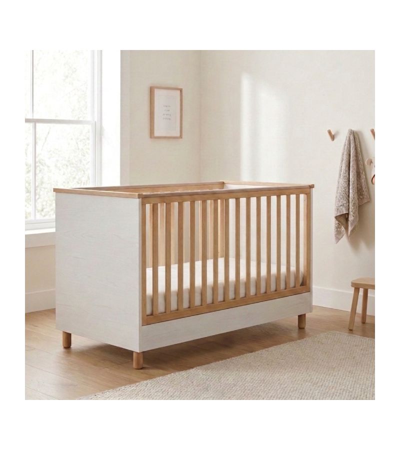 CASABABY Lumi White Βρεφικό Κρεβάτι Μετατρεπόμενο Σε Προεφηβικό για στρώμα 140x70cm