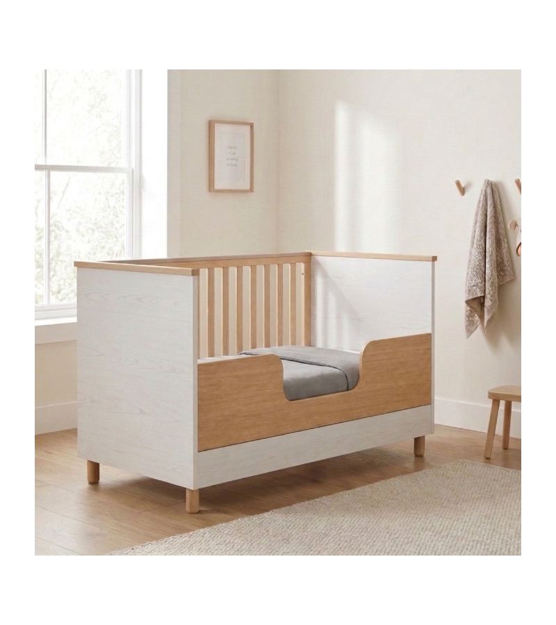 CASABABY Lumi White Βρεφικό Κρεβάτι Μετατρεπόμενο Σε Προεφηβικό για στρώμα 140x70cm