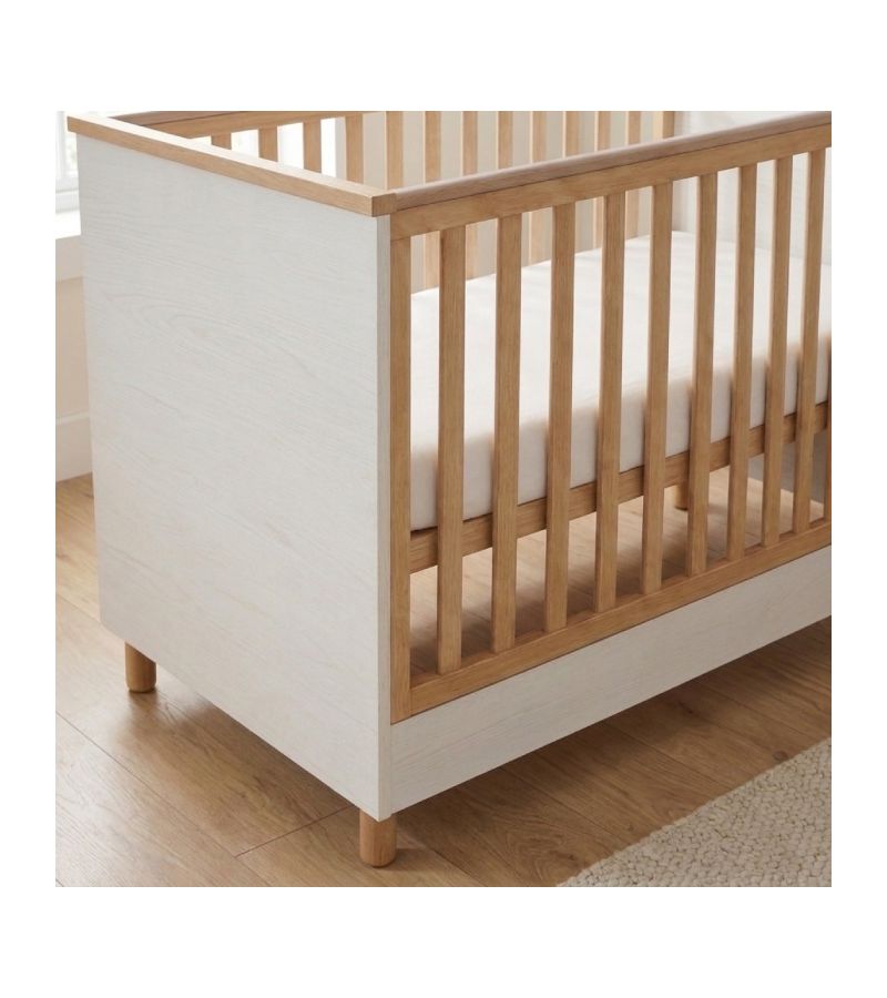 CASABABY Lumi White Βρεφικό Κρεβάτι Μετατρεπόμενο Σε Προεφηβικό για στρώμα 140x70cm