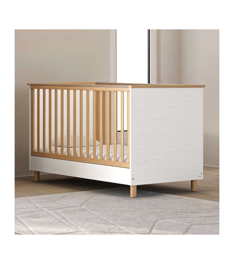 CASABABY Lumi White Βρεφικό Κρεβάτι Μετατρεπόμενο Σε Προεφηβικό για στρώμα 140x70cm