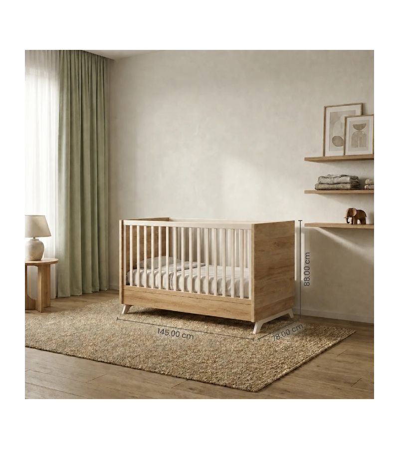 CASABABY Rio Vanilla Βρεφικό Κρεβάτι Μετατρεπόμενο Σε Προεφηβικό για στρώμα 140x70cm