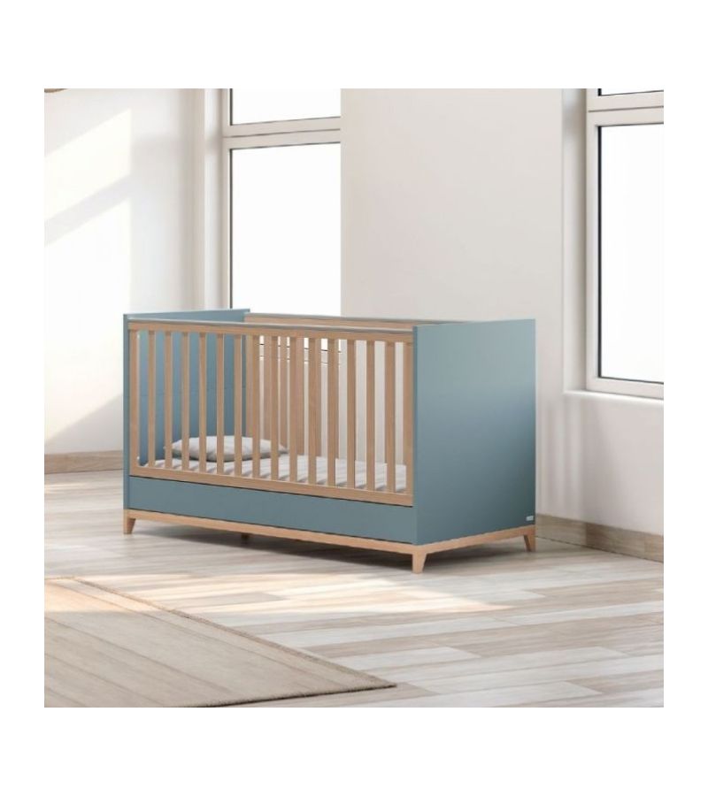 Βρεφικό Κρεβατάκι Casa Baby Zoom Ocean μαζί με Συρταριέρα & Δώρο Στρώμα & Λίκνο Lionelo Aurora