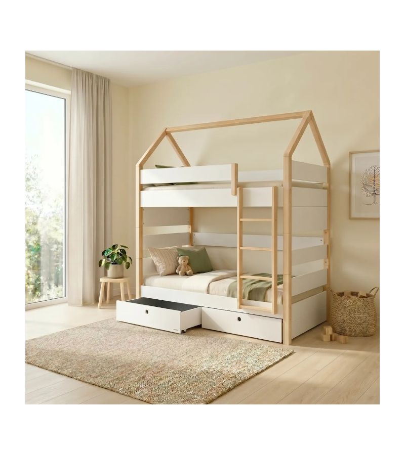 Kiddy CASA KIDS Παιδική κουκέτα διαιρούμενη Λάκα Μονή 90 × 200 cm