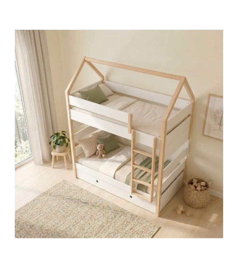 Kiddy CASA KIDS Παιδική κουκέτα διαιρούμενη Λάκα Μονή 90 × 200 cm