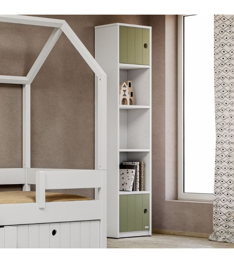 Στενή βιβλιοθήκη με 2 πορτάκια  CASAKIDS CK00088