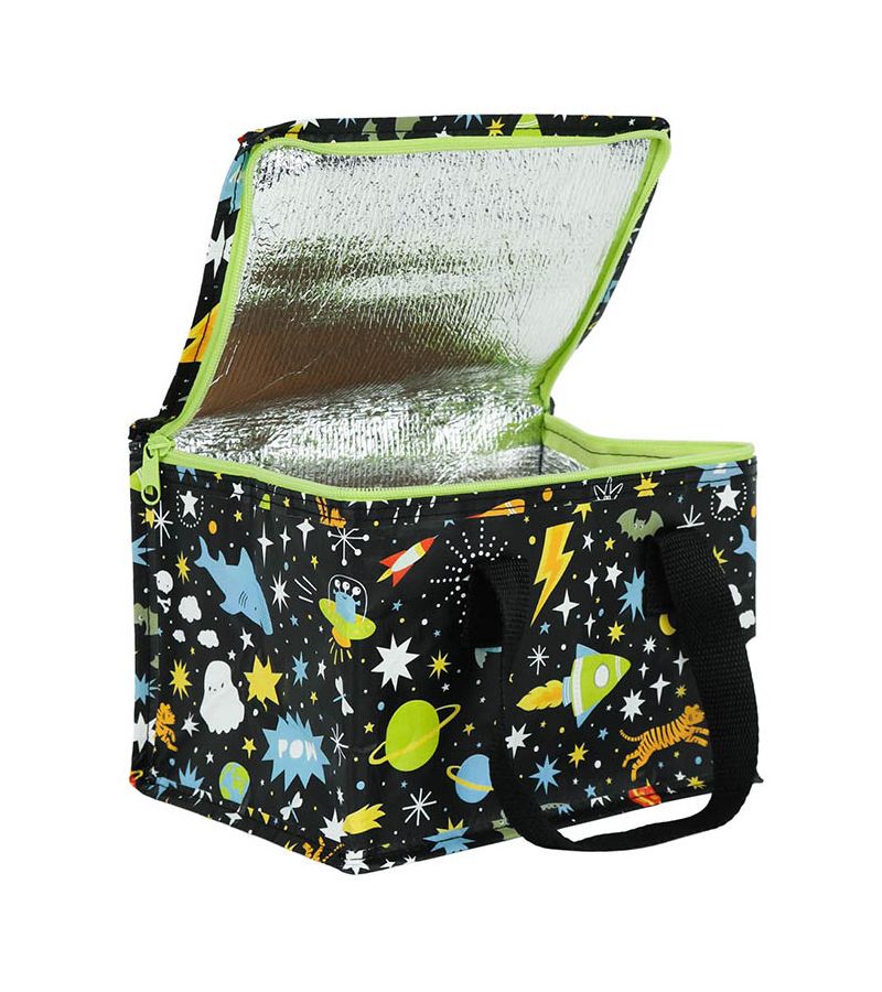 A LITLE LOVELY COMPANY Τσαντάκι μεταφοράς φαγητού 23x16x16 - Galaxy CBGABL27