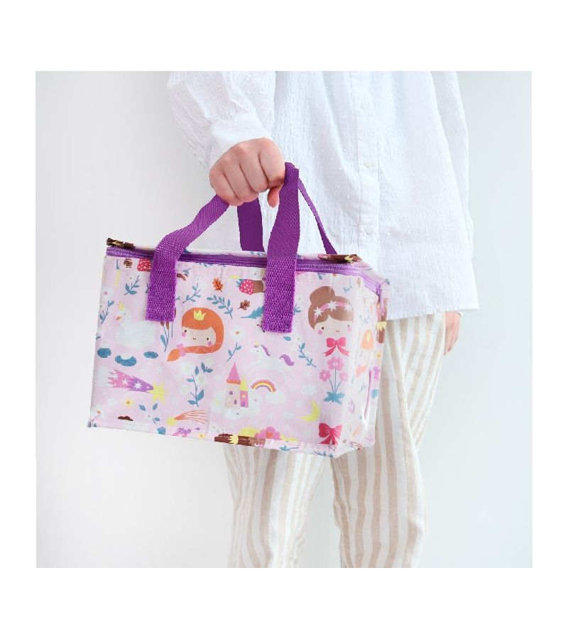 A LITLE LOVELY COMPANY Τσαντάκι μεταφοράς φαγητού 23x16x16 Princesses CBPRPU37