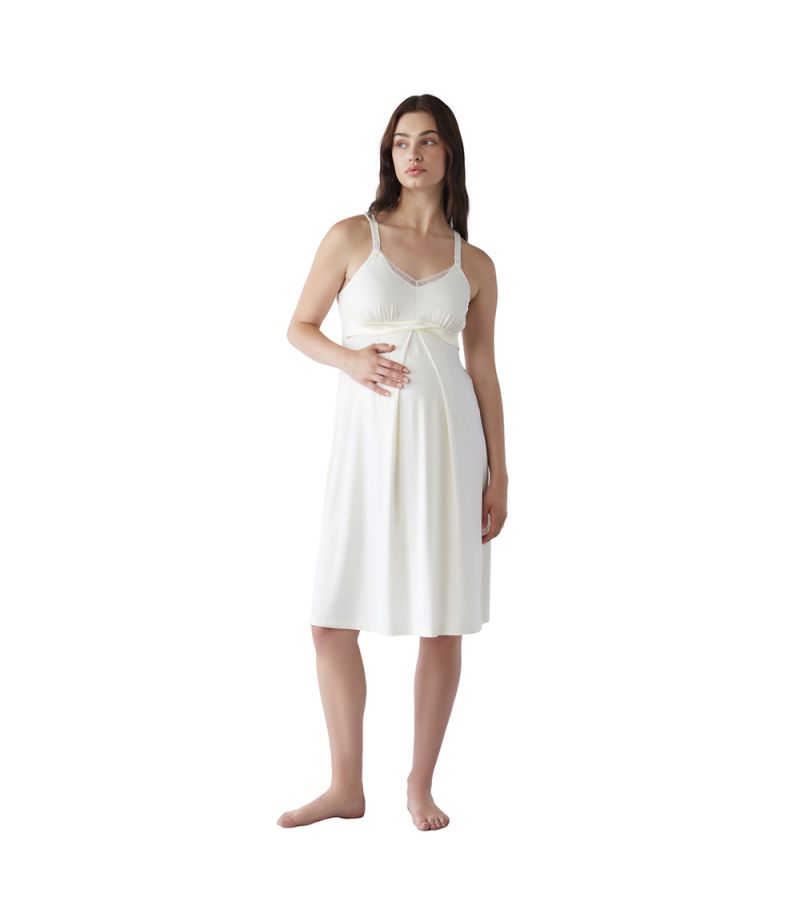 Νυχτικό θηλασμού με λεπτή ράντα CATHERINE\'S 2352CA Ecru