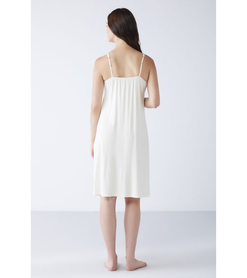 Νυχτικό θηλασμού με λεπτή ράντα CATHERINE\'S 2352CA Ecru