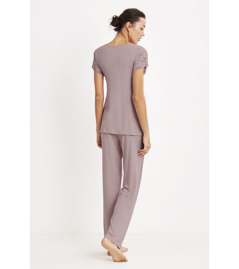 Πυτζάμα κουμπωτή με κοντό μανίκι & μακρύ παντελόνι CATHERINE\'S 870CA Violet