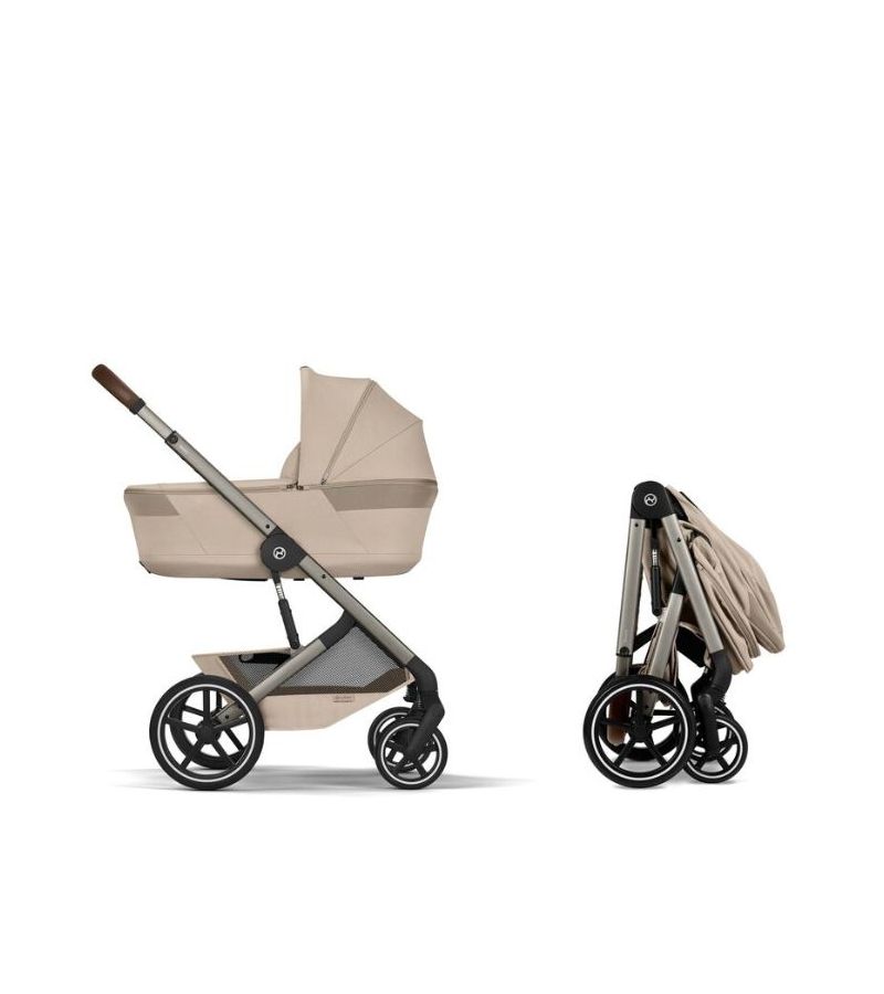 CYBEX Πολυκαρότσι 2in1 Balios S Lux Almond Beige Taupe Frame Πτυσσόμενο Πορτ Μπεμπέ 