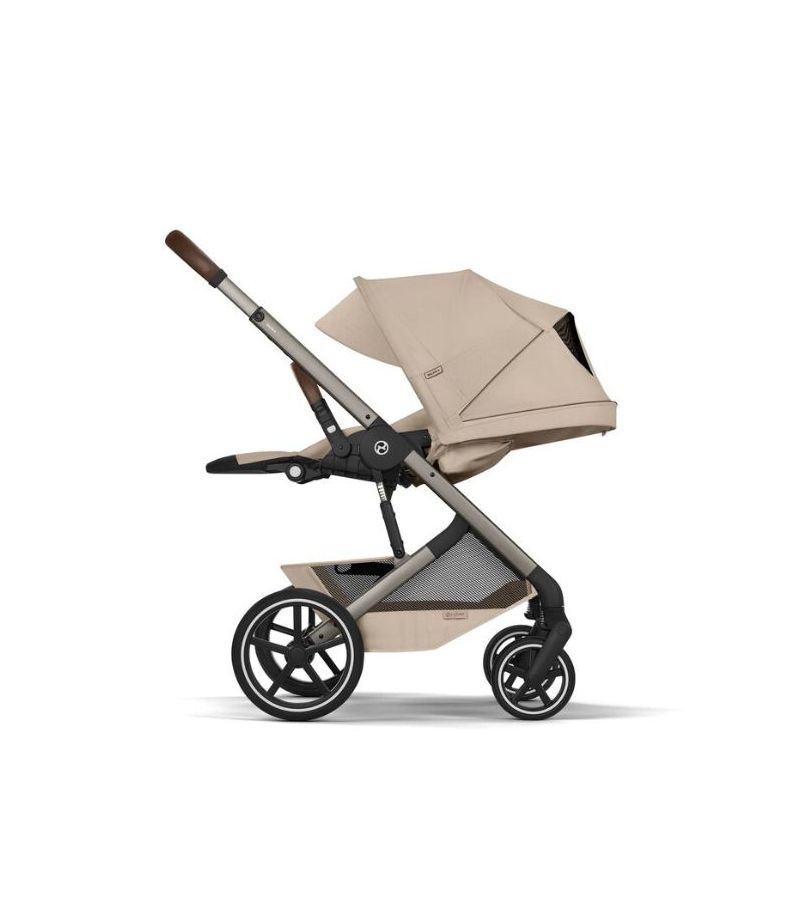 CYBEX Πολυκαρότσι 2in1 Balios S Lux Almond Beige Taupe Frame Πτυσσόμενο Πορτ Μπεμπέ 