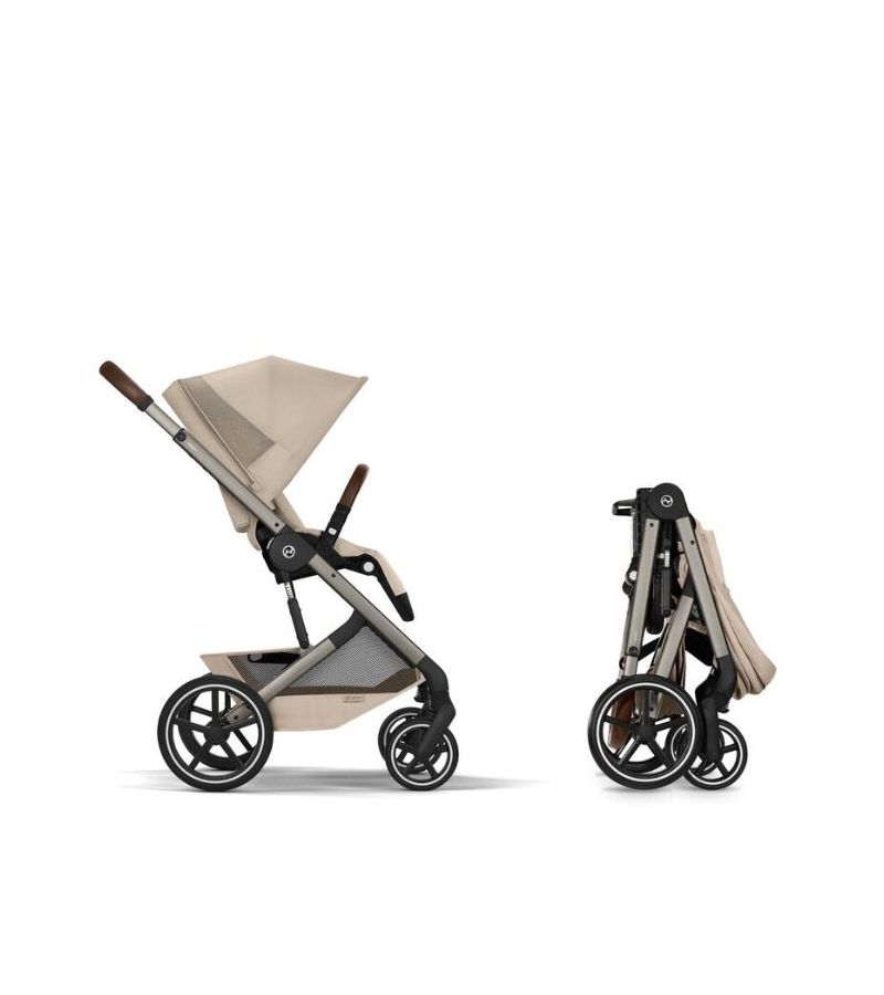 CYBEX Πολυκαρότσι 2in1 Balios S Lux Almond Beige Taupe Frame Πτυσσόμενο Πορτ Μπεμπέ 