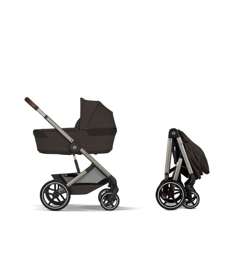 CYBEX Πολυκαρότσι 2in1 Balios S Lux Chocolate Brown Taupe Frame Πτυσσόμενο Πορτ Μπεμπέ 