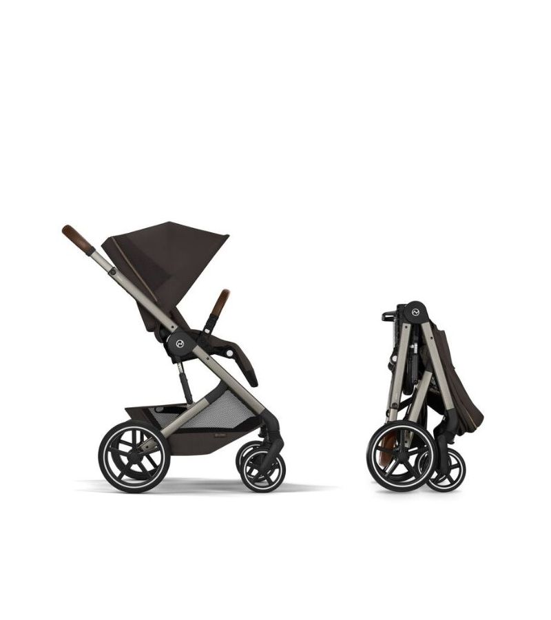 CYBEX Πολυκαρότσι 2in1 Balios S Lux Chocolate Brown Taupe Frame Πτυσσόμενο Πορτ Μπεμπέ 