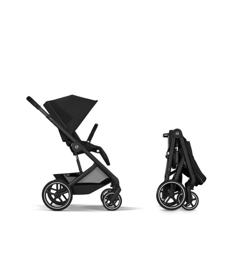 CYBEX Πολυκαρότσι 2in1 Balios S Lux Moon Black Frame Black Πτυσσόμενο Πορτ Μπεμπέ 