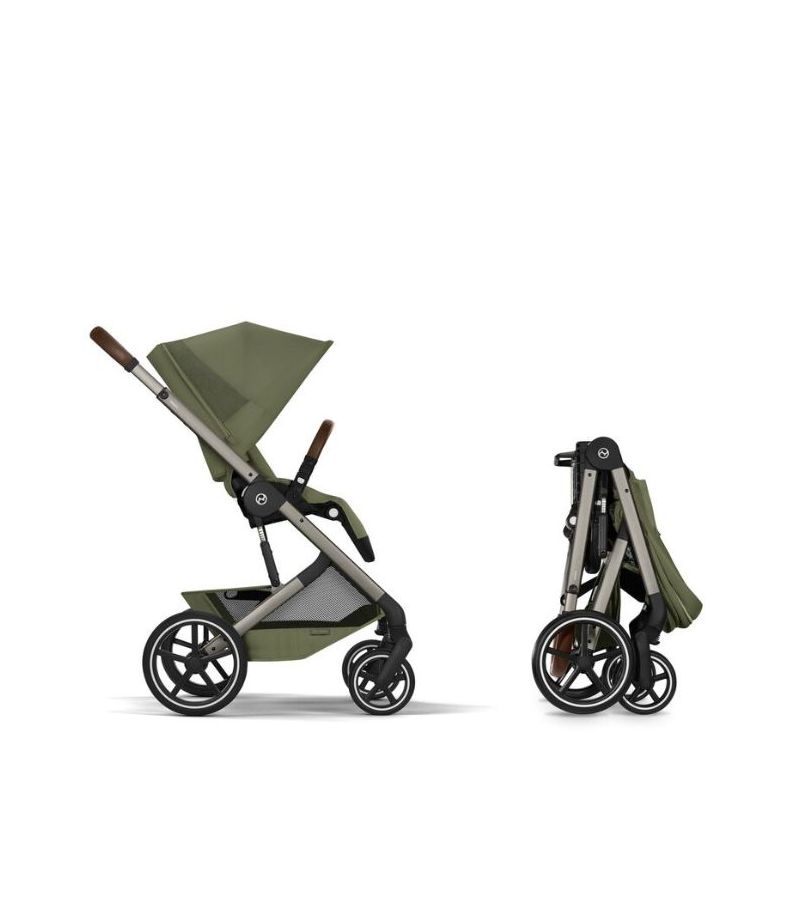 CYBEX Πολυκαρότσι 2in1 Balios S Lux Moss Green Taupe Frame Πτυσσόμενο Πορτ Μπεμπέ 