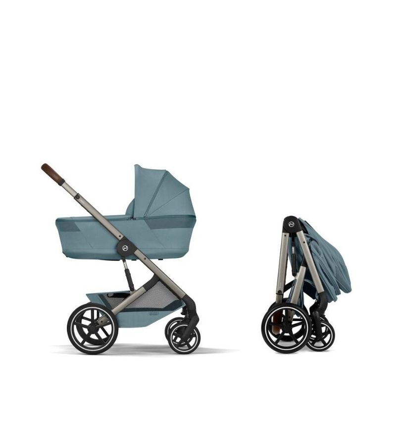 CYBEX Πολυκαρότσι 2in1 Balios S Lux Stormy Blue Taupe Frame Πτυσσόμενο Πορτ Μπεμπέ 