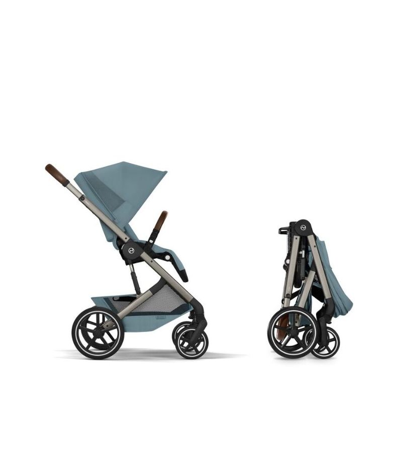 CYBEX Πολυκαρότσι 2in1 Balios S Lux Stormy Blue Taupe Frame Πτυσσόμενο Πορτ Μπεμπέ 
