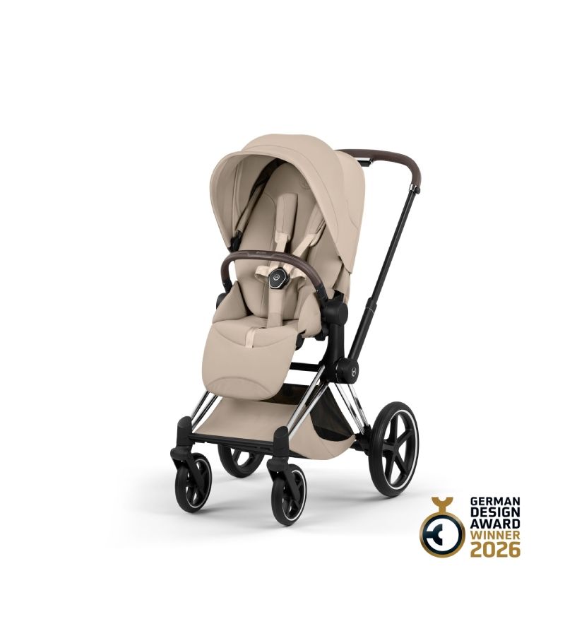 Βρεφικό Καρότσι CYBEX Priam Style Cozy Beige Σκελετός Chrome Brown