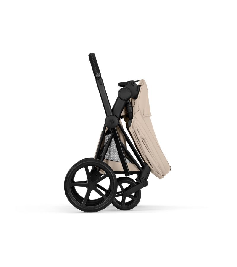 CYBEX Πολυκαρότσι 2in1 Priam Comfort Πτυσσόμενο Πορτ Μπεμπέ Matt Black Cozy Beige