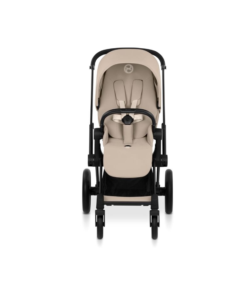 CYBEX Πολυκαρότσι 2in1 Priam Comfort Πτυσσόμενο Πορτ Μπεμπέ Matt Black Cozy Beige