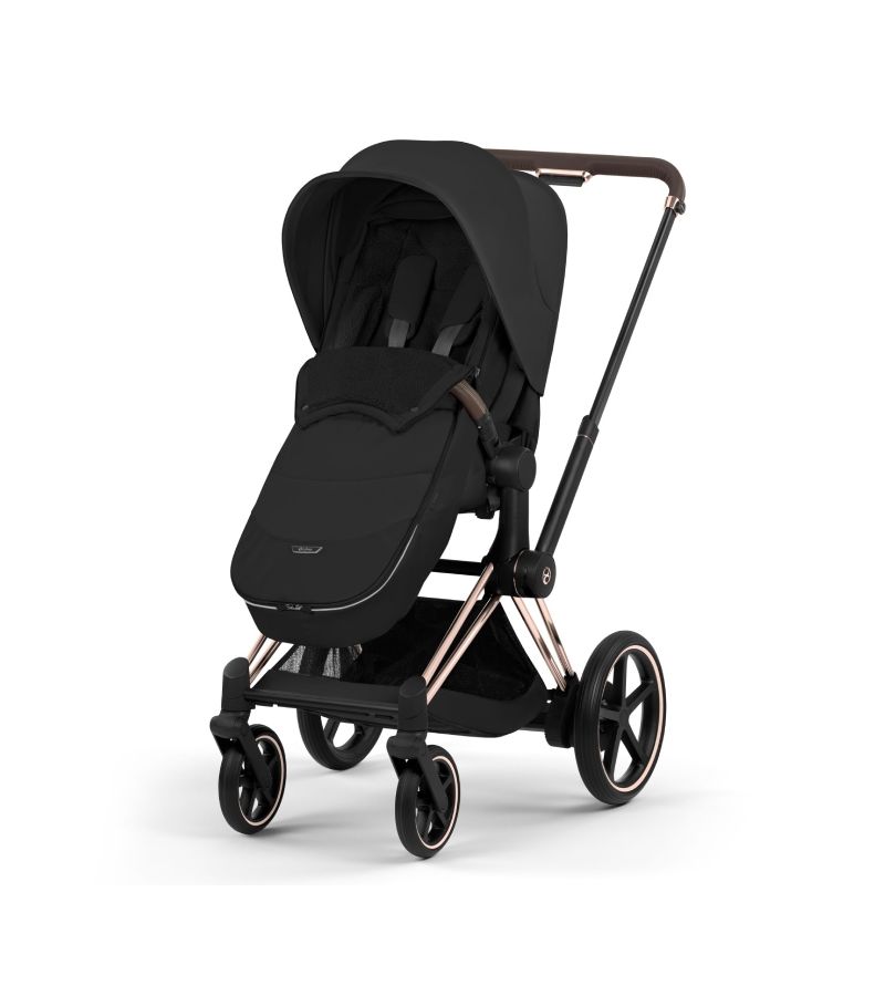 CYBEX Πολυκαρότσι 2in1 e-Priam Comfort Πτυσσόμενο Πορτ Μπεμπέ Rosegold Sepia Black 