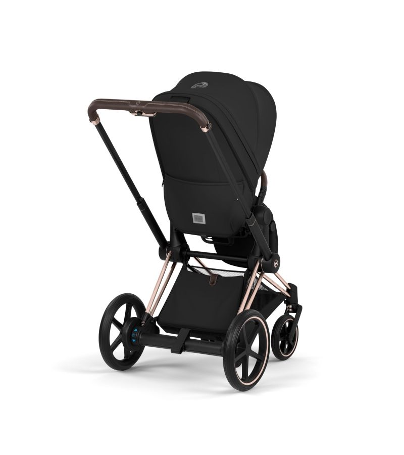 CYBEX Πολυκαρότσι 2in1 e-Priam Comfort Πτυσσόμενο Πορτ Μπεμπέ Rosegold Sepia Black 
