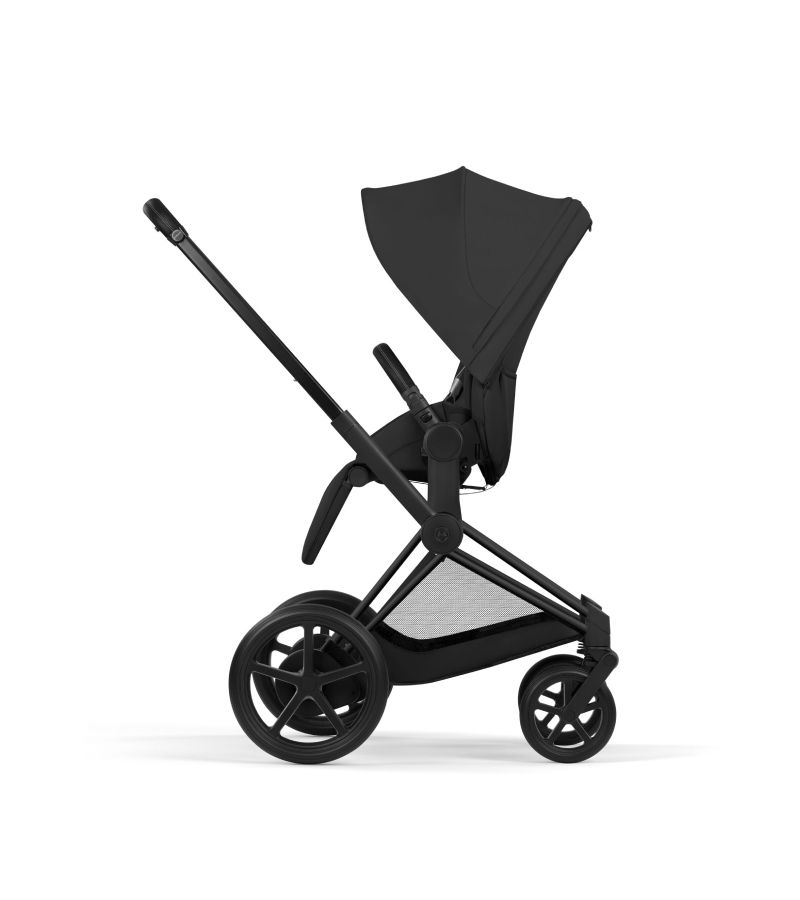 CYBEX Πολυκαρότσι 2in1 e-Priam Comfort Πτυσσόμενο Πορτ Μπεμπέ Matt Black Sepia Black 