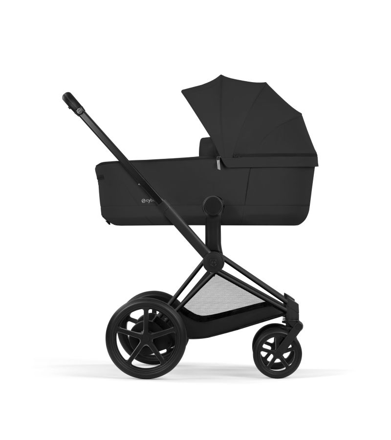 CYBEX Πολυκαρότσι 2in1 e-Priam Comfort Πτυσσόμενο Πορτ Μπεμπέ Matt Black Sepia Black 