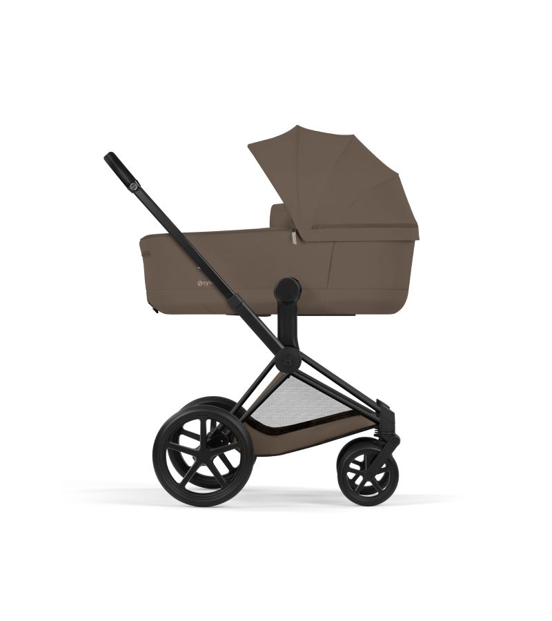 CYBEX Πολυκαρότσι 2in1 Priam Comfort Πτυσσόμενο Πορτ Μπεμπέ Matt Black Coconut Brown