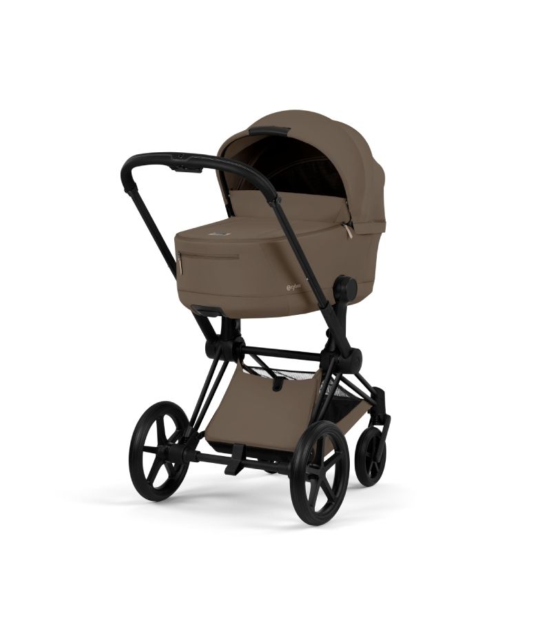 CYBEX Πολυκαρότσι 2in1 Priam Comfort Πτυσσόμενο Πορτ Μπεμπέ Matt Black Coconut Brown