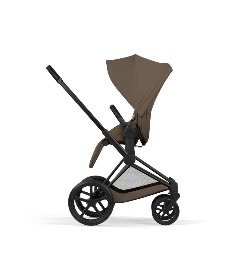 CYBEX Πολυκαρότσι 2in1 Priam Comfort Πτυσσόμενο Πορτ Μπεμπέ Matt Black Coconut Brown