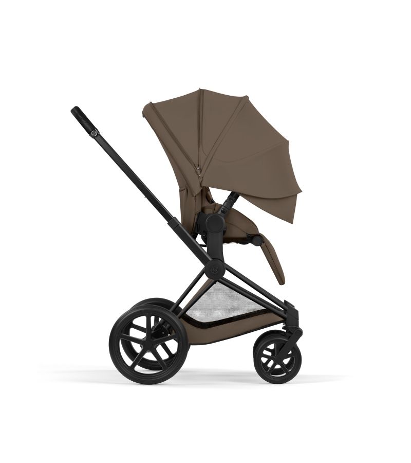 CYBEX Πολυκαρότσι 2in1 Priam Comfort Πτυσσόμενο Πορτ Μπεμπέ Matt Black Coconut Brown