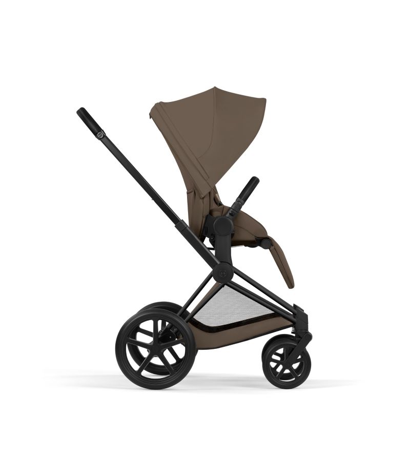 CYBEX Πολυκαρότσι 2in1 Priam Comfort Πτυσσόμενο Πορτ Μπεμπέ Matt Black Coconut Brown